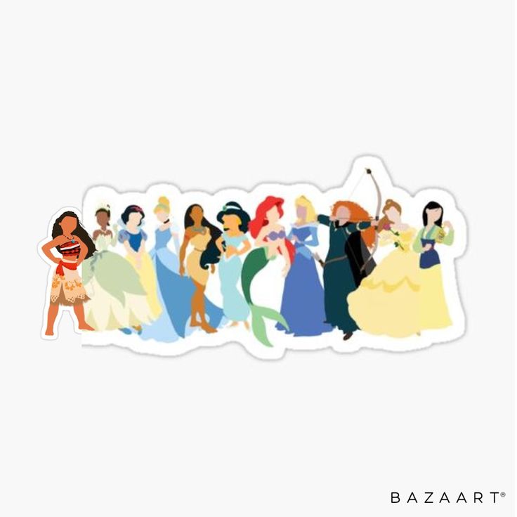 the disney princesses sticker is shown