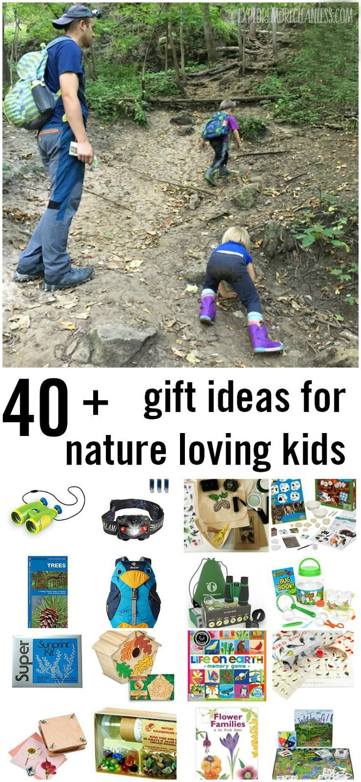 40+ Gift Ideas for Nature Loving Kids - lots of ideas for all age outdoorsy kids. This is a gift guide for wild children who love nature and being outside! Great homeschool gift ideas too. Outdoor Gifts For Kids, Outdoorsy Kids, Homeschool Gifts, Festival Games, Nature Gifts, Raffle Basket, March Activities, Diy Easter Gifts, Non Toy Gifts