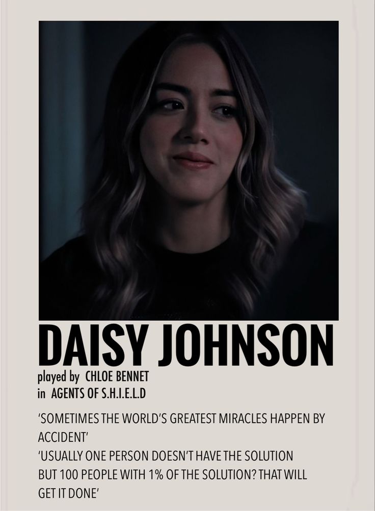 the poster for daisy johnson's upcoming show