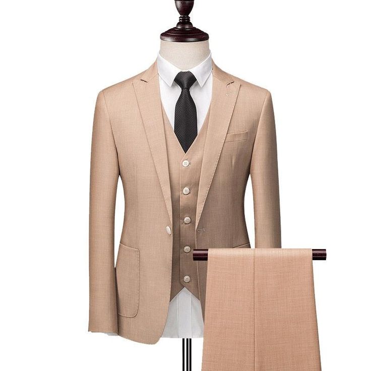 😎Unmissable! Check out this Camel Men's 3-Piece Suit only at €251.00. 😍 --------------------------------- #guocalif #trendy #new #Designer #classy #guocali #fashion #brand #fashionbrand #newstuff Brand: GUOCALI Mens 3 Piece Suits, Suits Style, Stylish Mens Suits, Pieces Men, Suit Pattern, Men Suit, Brand Shop, Elegant Man, Men’s Suits