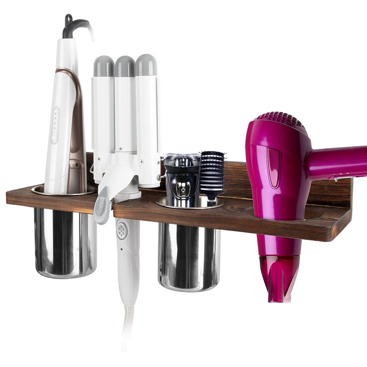 PRICES MAY VARY. Wall Mount & Space Saving: Our wall mounted appliance holder allows your hair product tools easy to remove and place. Just screw the bracket into the wall, makes it a perfect hair salon station equipment to clear up your counter top space. A convenient way to save more space for the bathroom and make the bathroom look neater. Large Capacity & Keep Tidy: Our wooden bathroom wall mounted organizer is compatible with most types and sizes of hair products, helps keep all your hair c Bathroom Wall Organizer, Industrial Bathroom Accessories, Hair Salon Stations, Blow Dryer Brush, Hair Stations, Industrial Style Home, Hair Tool Organizer, Vintage Bathroom Decor, Salon Stations