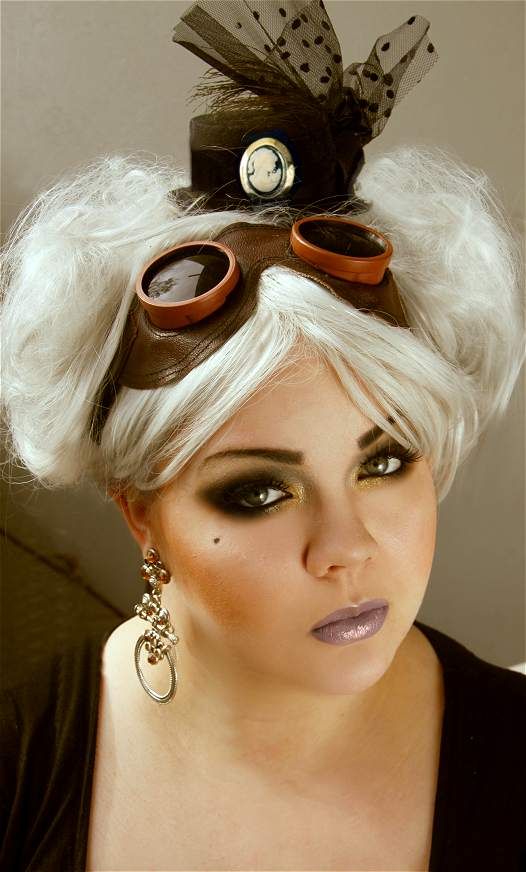 Makeup your Jangsara: Look for Fun: Steam punk...this blog is awesome and she tells you where she buys everything Steampunk Makeup, Steampunk Mode, Punk Costume, Steampunk Hairstyles, Steam Girl, Punk Makeup, Steampunk Goggles, Steampunk Hat, Steampunk Wedding