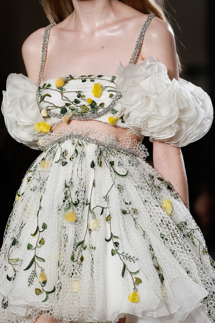 Detail Couture, Kampot, Couture Mode, Runway Dresses, Giambattista Valli, Embroidery Fashion, Embroidery Dress, Looks Style, Mode Inspiration