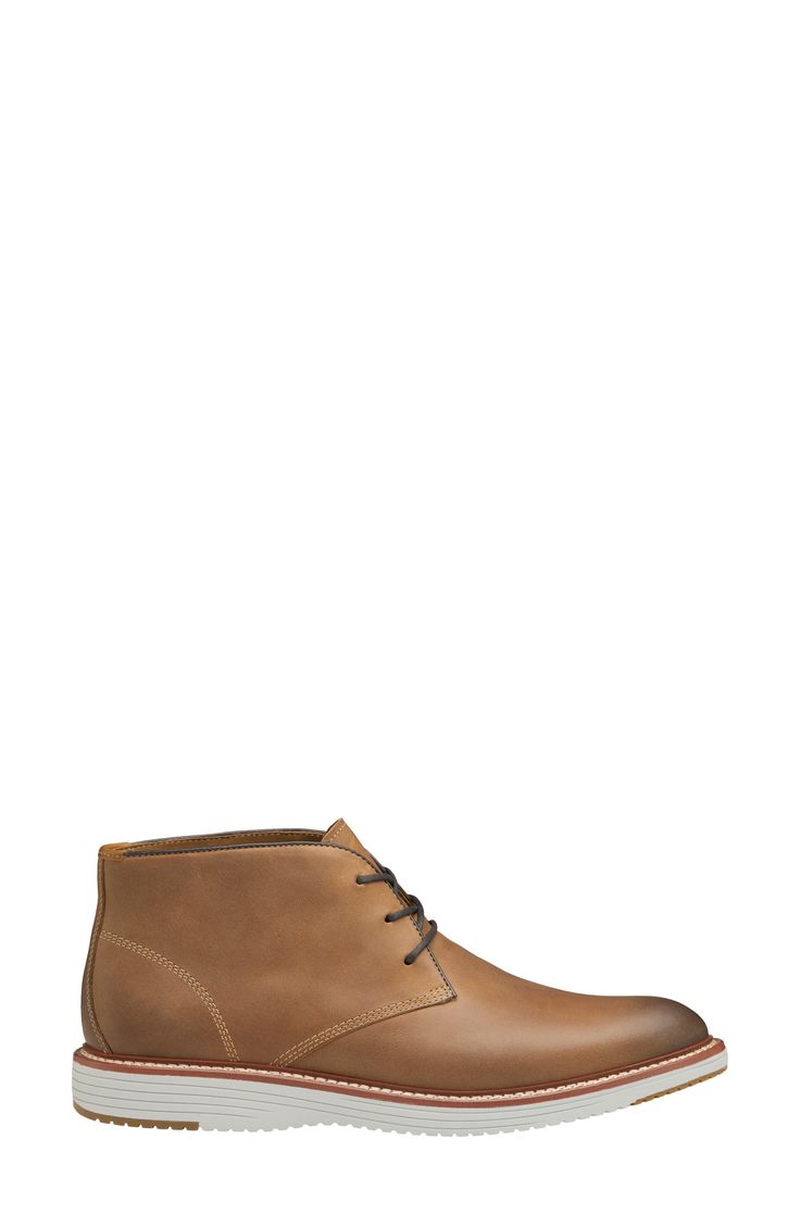 Minimal detailing brings maximum versatility to a wardrobe-staple chukka boot shaped from rich full-grain leathers with luxe memory foam cushioning underfoot. Lightweight: puts cushioning and performance underfoot with an emphasis on streamlined comfort TRUFOAM™ memory foam cushioning Removable, cushioned insole Leather upper/leather and recycled-synthetic lining/synthetic sole Imported Classic Ankle Lace-up Boots With Textured Sole, Fall Leather Ankle Chukka Boots, Fall Leather Footbed Ankle Chukka Boots, Classic Chukka Boots For Fall Derby, Classic Chukka Boots For Fall, Classic Waterproof Suede Ankle Boots, Leather Ankle Chukka Boots For Business, Classic Waterproof Boots For Business, Casual Waterproof Ankle Boots For Business