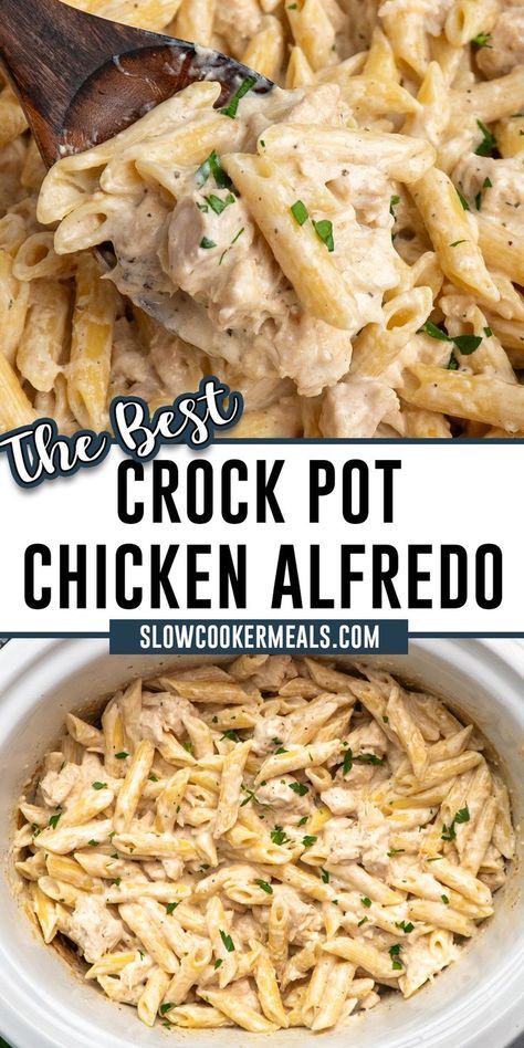 the best crock pot chicken alfredo recipe