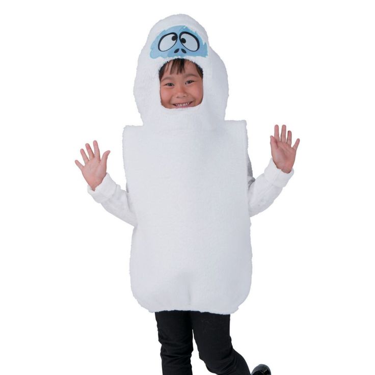 a little boy dressed in a costume that looks like a cartoon character with his hands out