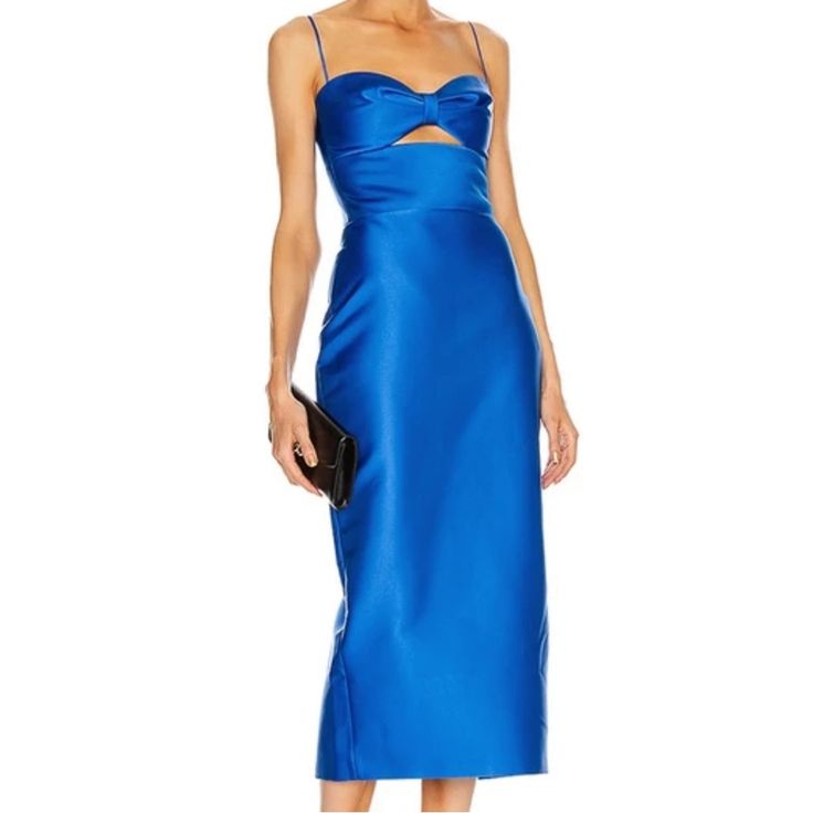 Size 2 Nwt Blue Midi Length Dinner Dress, Royal Blue Spring Evening Midi Dress, Royal Blue Midi Dress For Spring Cocktail, Royal Blue Midi Dress For Spring Evenings, Spring Royal Blue Midi Dress For Cocktail, Spring Evening Royal Blue Midi Dress, Blue Summer Midi Dress For Dinner, Blue Midi Dress For Summer Dinner, Summer Dinner Blue Midi Dress