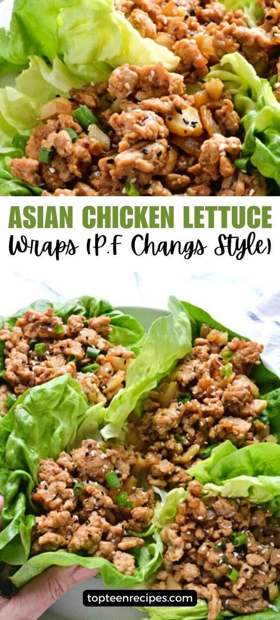 Asian Chicken Lettuce Wraps (P.F Chang's Style) - Top Recipes Pf Changs Chicken Lettuce Wraps, P F Chang, Lettuce Wraps Recipe, Asian Chicken Lettuce Wraps, Asian Lettuce Wraps, Lettuce Wrap Recipes, Chicken Lettuce Wraps, Asian Chicken, Asian Inspired Recipes