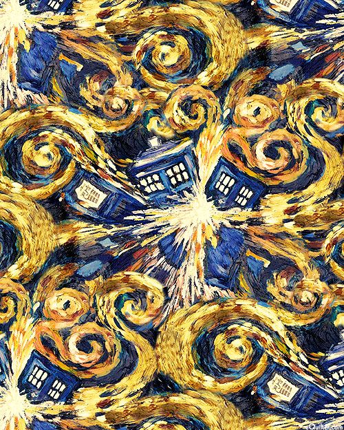 an image of the doctor who is flying in the sky with stars and swirls