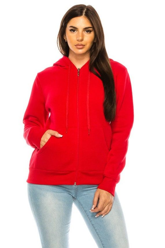 Polyester,Fleece Imported Warm and comfortable fleece hoodie. Casual and Stylish hooded sweater for everyday wear. Relaxed fit and super soft polyester fleece. Designed in Los Angeles California, made in Vietnam. Fleece Hoodie With Zipper Closure, Cozy Red Fleece Hoodie, Red Hooded Fleece Jacket Casual, Casual Red Hooded Fleece Jacket, Cozy Fit Fleece Sweatshirt With Double-lined Hood, Fleece Hooded Jacket With Adjustable Hood, Fleece Hooded Jacket With Fleece Lining, Red Fleece Hoodie With Fleece Lining, Cozy Fit Fleece Hoodie