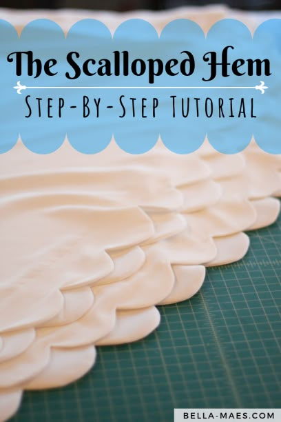 the scalloped hem is an easy step - by - step sewing project for beginners