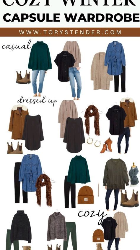 Casual Winter Capsule Wardrobe, Winter Capsule Wardrobe Travel, Minimal Stil, Outfits Leggins, Casual Winter Outfit, Capsule Wardrobe Casual, Look Boho Chic, Flowers Wreath, Capsule Wardrobe Essentials