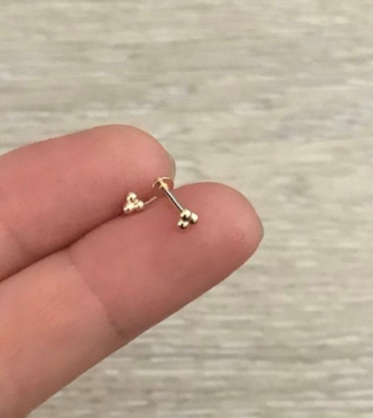 "14k Gold Internally Threaded Flat Back Disc Labret Studs * 1 piece * 14k Gold * Triangle Ball Size: 3mm * 18 Gauge * Post Length: 6x1mm (18 gauge, 1/4\") * Threaded Post with 3mm Round Flat Back" 14k Gold Dainty Cartilage Earrings Internally Threaded, 14k Gold Dainty Nickel-free Cartilage Earrings, Dainty Nickel-free 14k Gold Piercings, Tiny Yellow Gold Sterling Silver Piercings, Tiny 14k Gold Cartilage Earrings In Silver, Dainty Yellow Gold Nickel-free Cartilage Earrings, Dainty Nickel-free Yellow Gold Cartilage Earrings, Tiny 14k Gold Silver Cartilage Earrings, Tiny Silver 14k Gold Cartilage Earrings