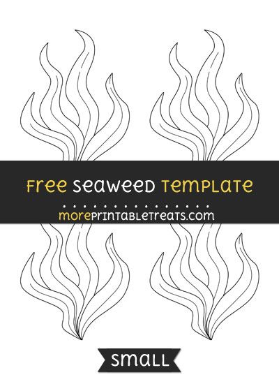 the free seaweed template is shown in black and white