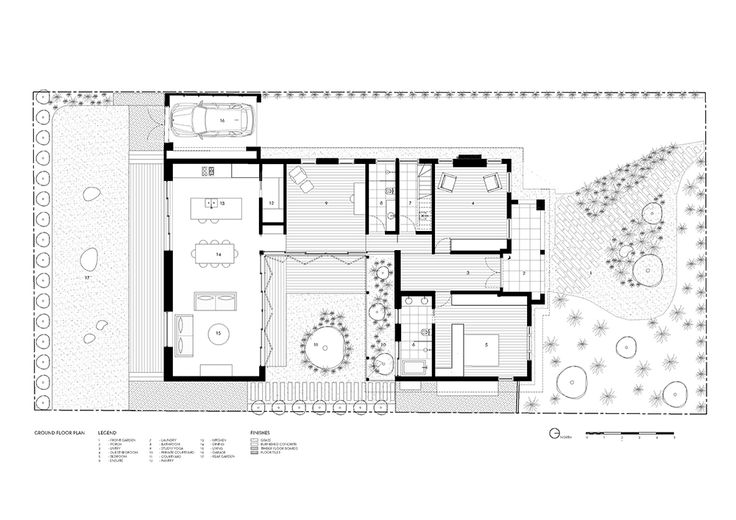 the floor plan for this modern house