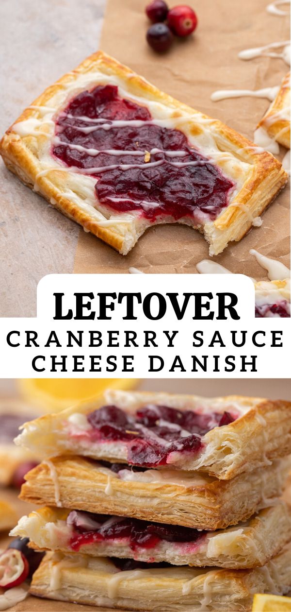 cranberry sauce on top of puff pastry