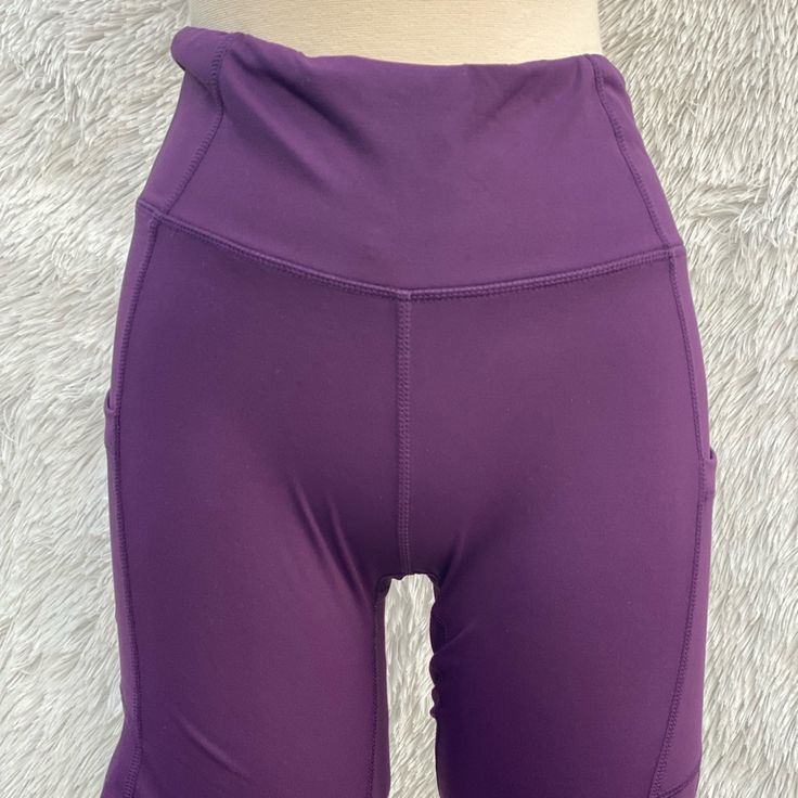 Brand New Size Small Color Purple 8” High Waist Tummy Control Size Pocket Waist Inside Pocket Pet And Smoke Free Home Mid-thigh Length Workout Bottoms With Pockets, Purple Workout Bottoms With Pockets, Purple Athletic Shorts With Pockets For Sports, Casual High-waist Yoga Pants With Built-in Shorts, Mid-thigh Yoga Bottoms With Pockets, Mid-thigh Length Yoga Bottoms With Pockets, Purple Workout Bottoms With Elastic Waistband, Compression Bottoms With Side Pockets, Yoga Bottoms With Pockets