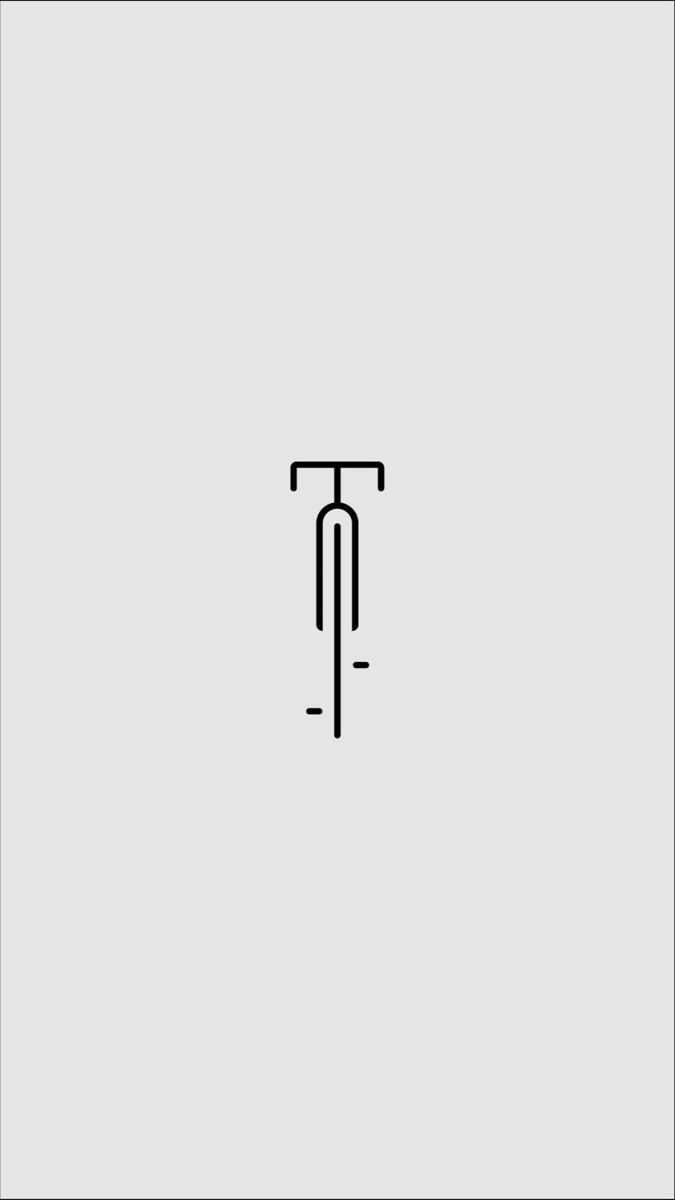 a bicycle is shown in the middle of a minimalistic image with black and white lines