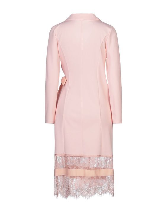 lace, jersey, no appliqués, basic solid color, lapel collar, long sleeves, no pockets, front closure, snap button fastening, unlined , Color: Pink , Size: XS Mother Wedding, Mother Wedding Dress, Lapel Collar, Snap Button, Tunic Tops, Midi Dress, Long Sleeves, Solid Color, Wedding Dress