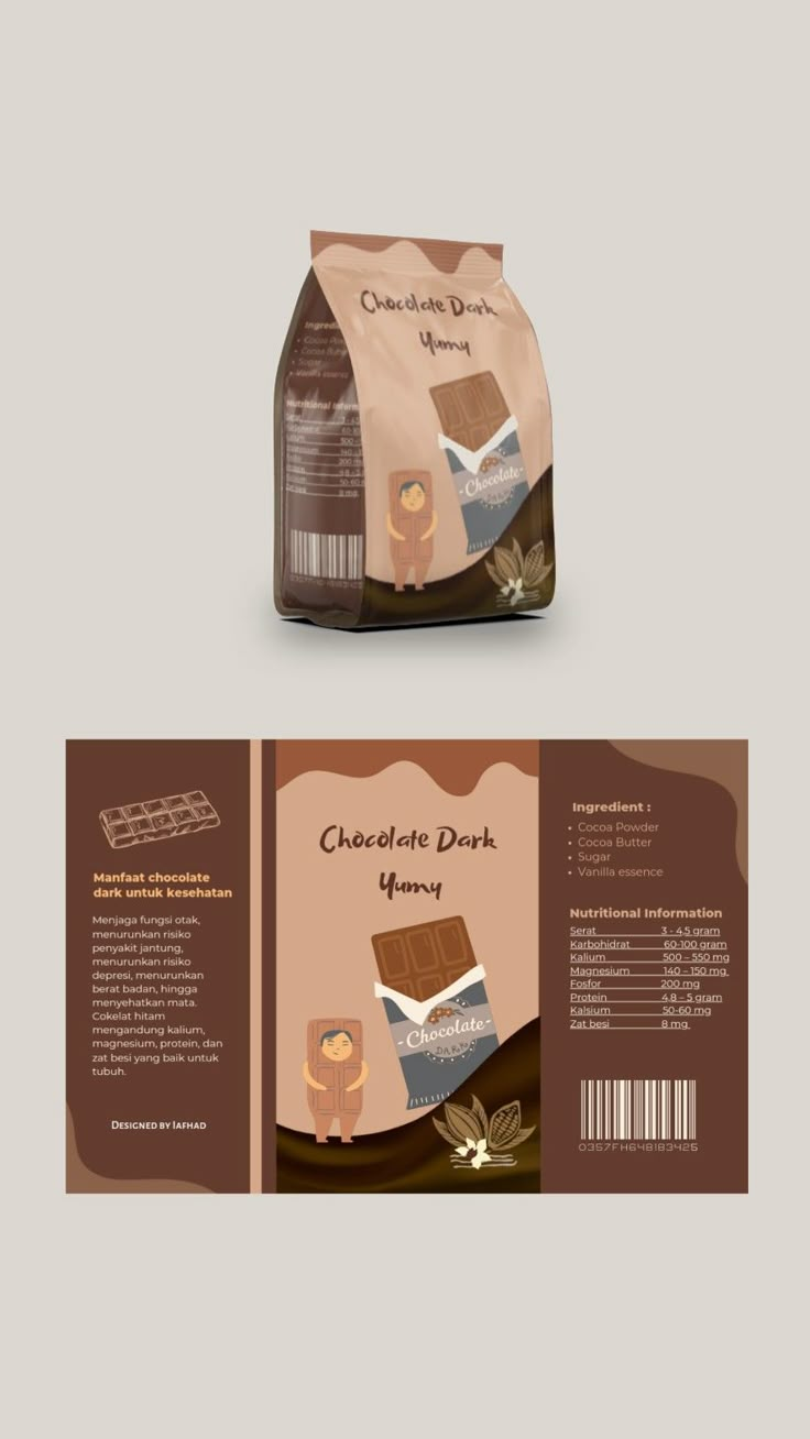 the packaging design for chocolate milk