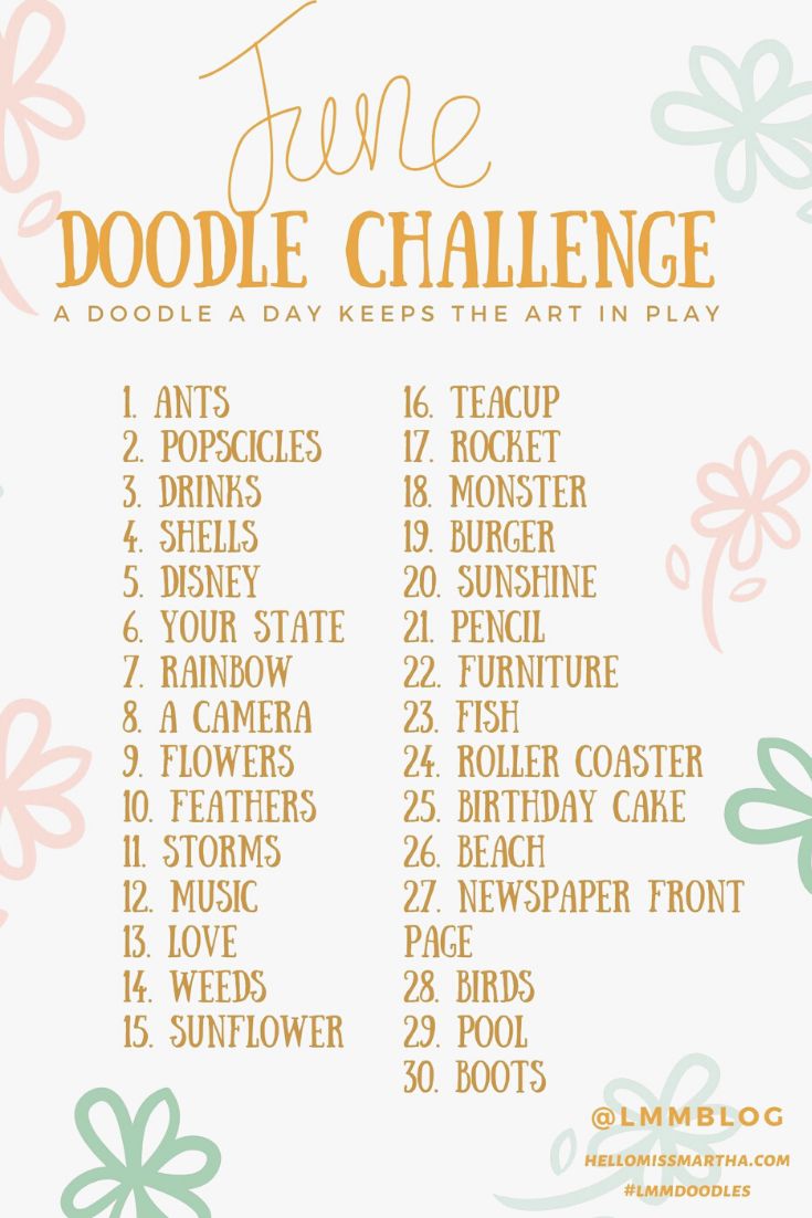 the doodle challenge is here and it's time to do something with friends