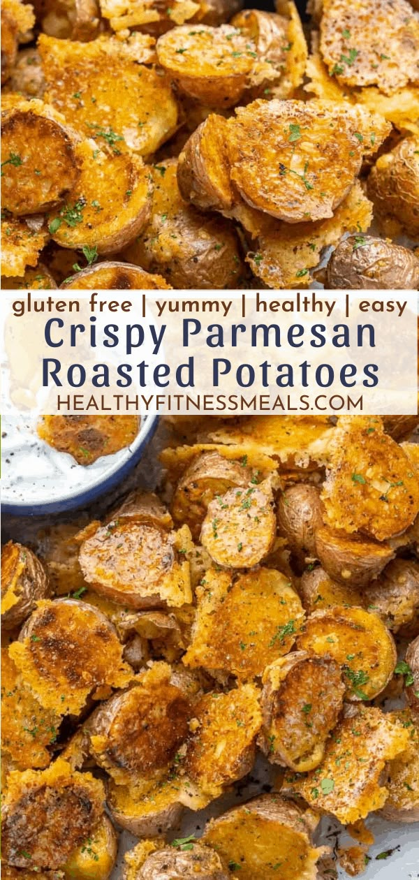 crispy parmesan roasted potatoes are the perfect side dish for any meal or appetizer