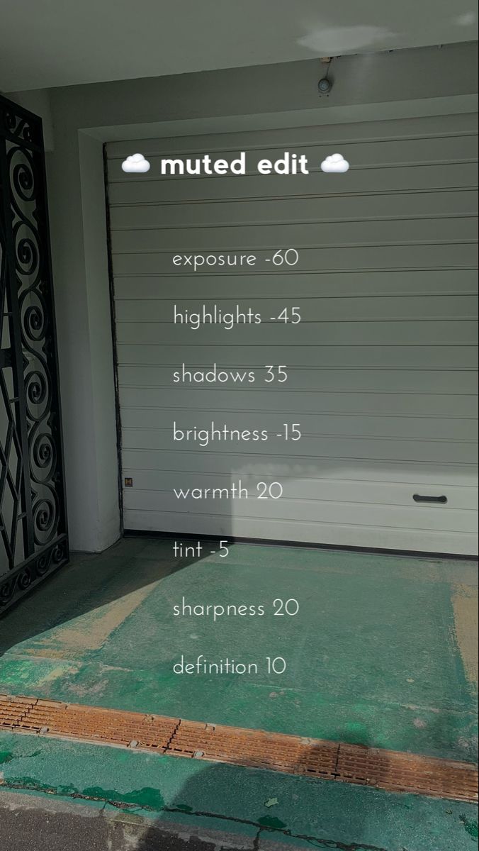 an image of a garage door with instructions