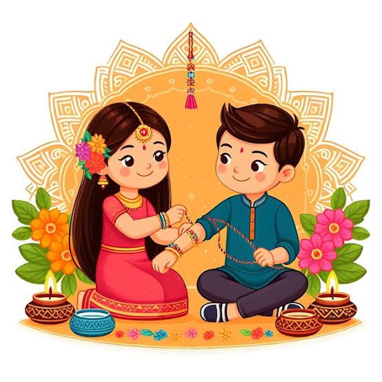 Brother Sister Rakhi Drawing, Poster On Raksha Bandhan, Drawing Raksha Bandhan, Brother Sister Illustration Art, Happy Rakshabandhan Drawing, Happy Rakhi Wishes For Brother, Rakhi Bandhan Drawing, Raksha Bandhan Drawing For Kids, Drawing For Rakshabandhan