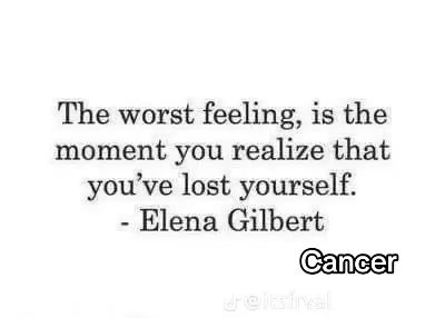 the worst feeling is the moment you realize that you've lost yourself