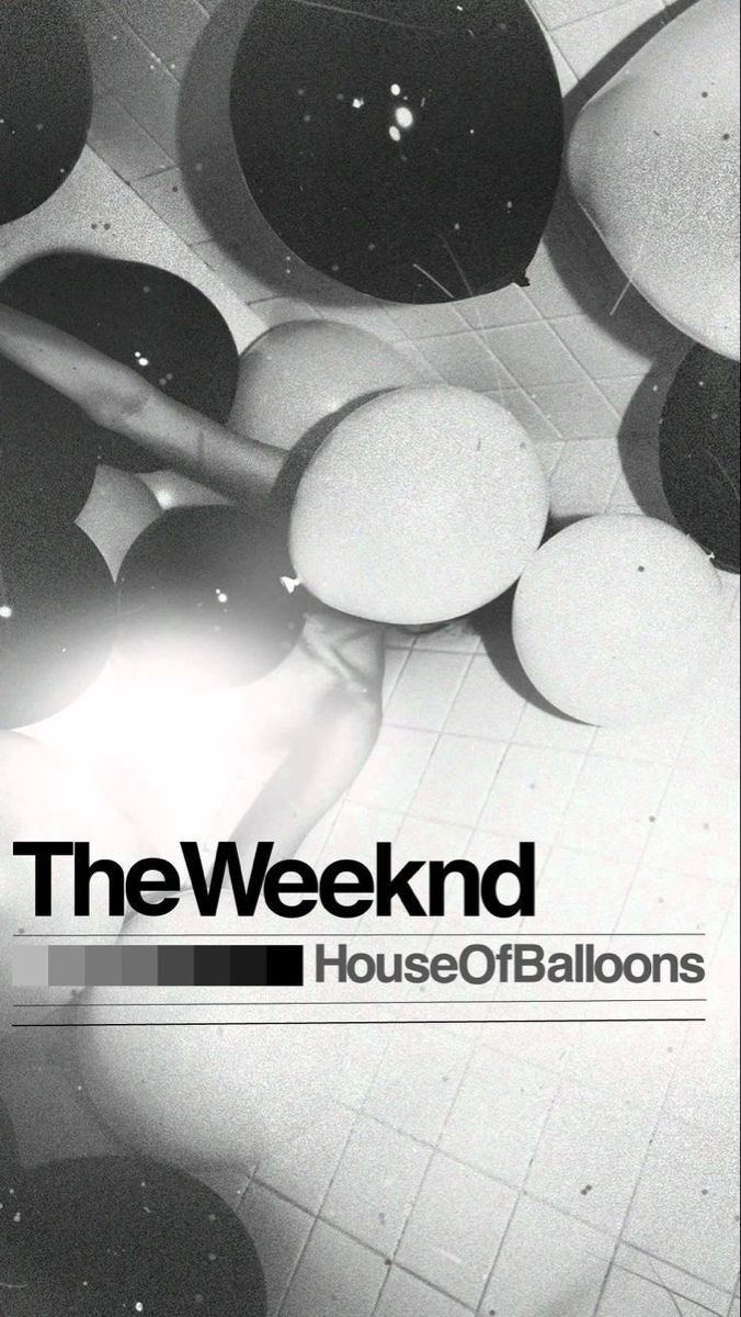 the weeknd house of ballons cover art for their new album, in black and white