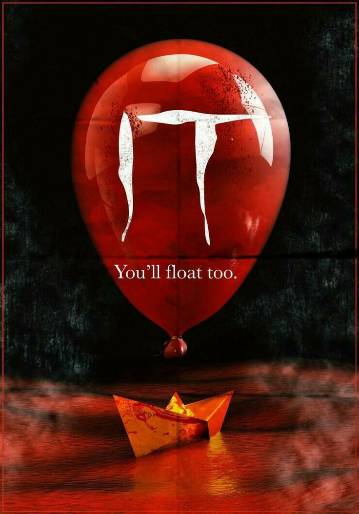 a red balloon with the letter t on it floating in water next to an origami boat