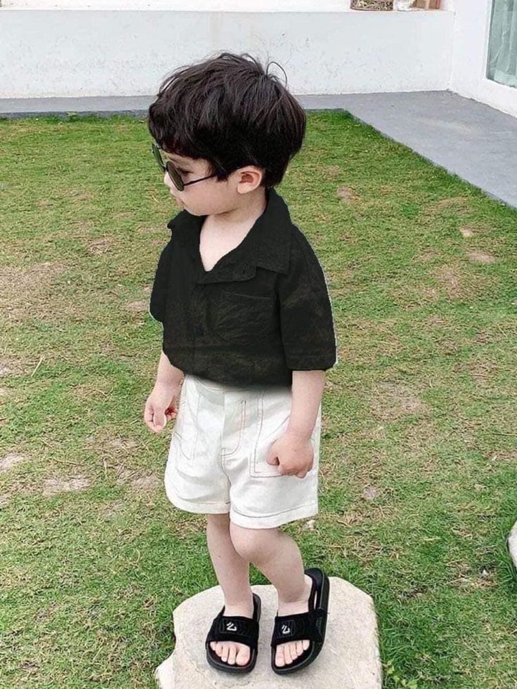 Ootd Kids Boys Outfit, Korean Boy Haircut, Ootd Baby Boy, Baby Boy Ootd, Stylish Toddler Boy Outfits, Tiktok Haircut, Boys Ootd, Boy Tiktok, Asian Boy Haircuts