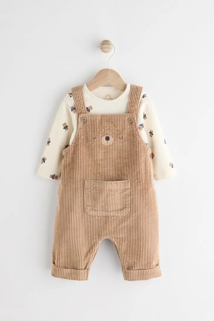 Corduroy Dungarees, Cotton Dungaree, Baby Dungarees, Nike Dresses, Cord Set, Brown Babies, Dungaree Jeans, Baby Trend, Sport Swimwear