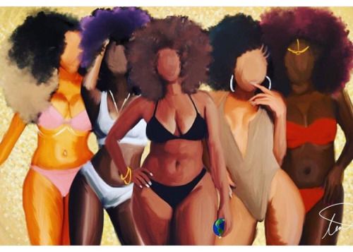 Pin:@nabiodera Natural Hair Art, Afrocentric Art, Tableau Art, Black Artwork, Black Love Art, Black Art Pictures, Dope Art, Afro Art, African American Art