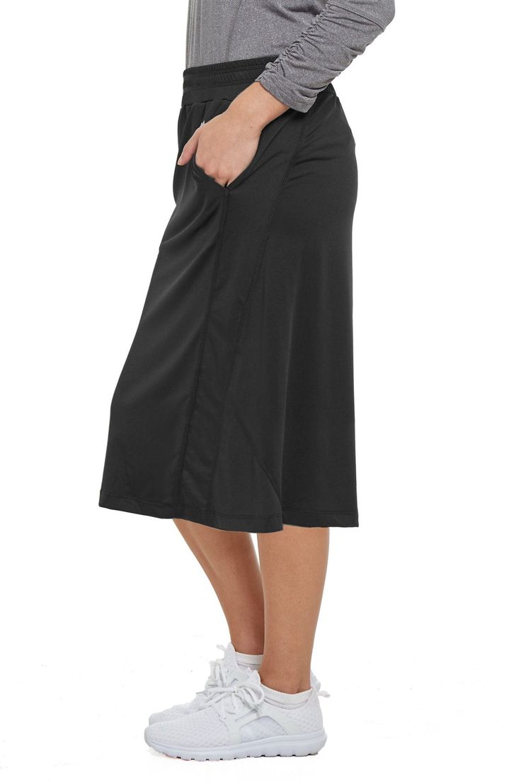 Travel Skirt 26 Black by Snoga Athletics Tennis Skirt With Pockets For Sports, Skirted Tennis Skirt With Pockets, Sporty Skirted Bottoms With Pockets, Sports Skirted Bottoms With Pockets, Stretch Swim Skirt With Pockets, Casual Fitted Go-dry Skirt, Casual Go-dry 4-way Stretch Tennis Skirt, Stretch Skirt With Pockets For Sports, Sports Skirt With Stretch And Pockets