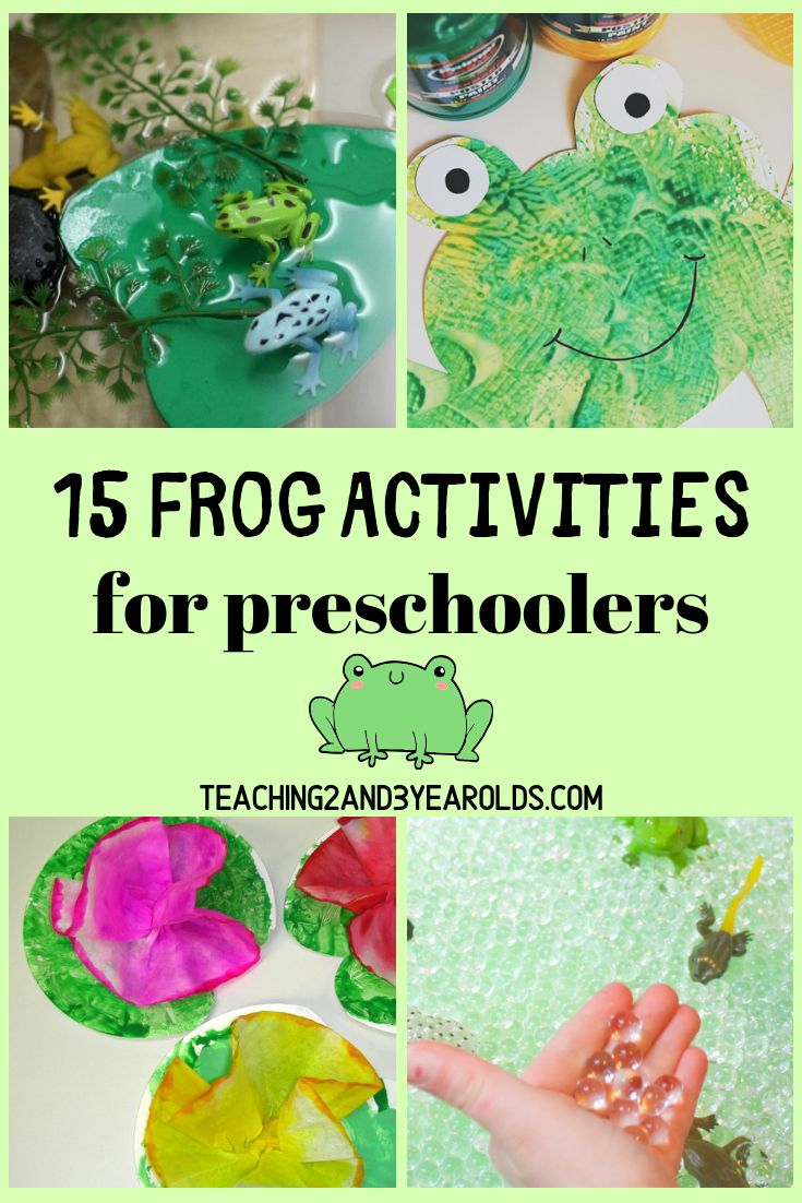 frog activities for preschoolers with text overlay