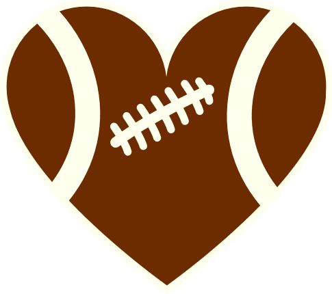 an image of a heart shaped football ball