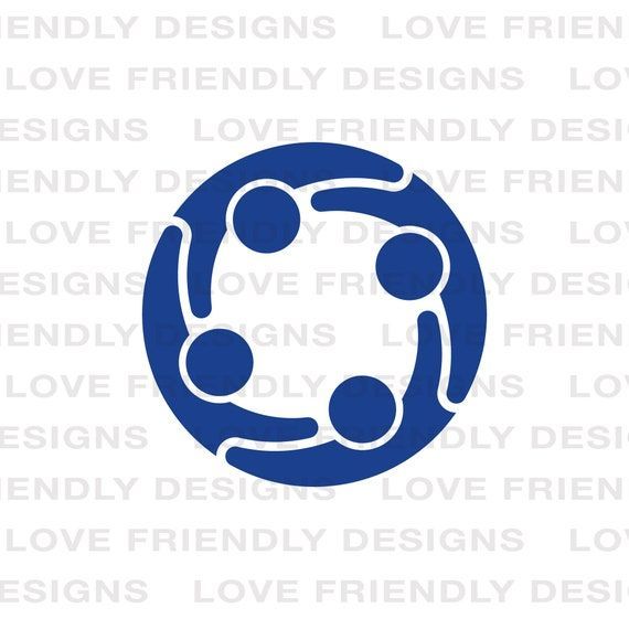 two people holding each other in a circle with the word love design on it's side