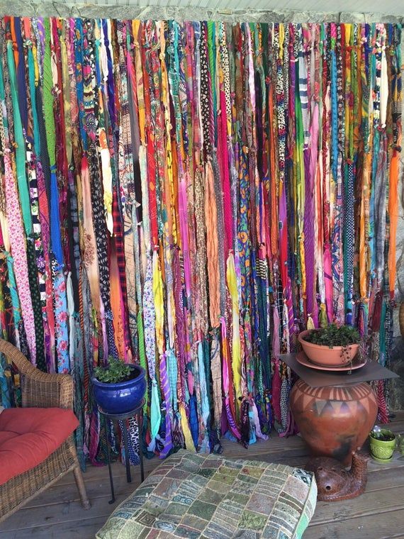 Bohemian gypsy hippy curtains Outside United States | Etsy Scrap Curtains, Hippy Curtains, Rag Curtains, Hippie Curtains, Cortinas Boho, Fun Diy Projects, Bohemian Curtains, Hippie Homes, Popular Decor