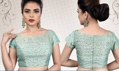 Latest 55 Boat Neck Blouse Designs to Try in 2021 For Sarees and Lehengas Designers Blouse, Latest Boat Neck Blouse Designs, Function Saree, Short Sleeve Blouse Design, Boat Neck Blouse Designs, Neck Ideas, Embroidered Saree Blouse, Plain Blouse Designs, Neck Blouse Designs