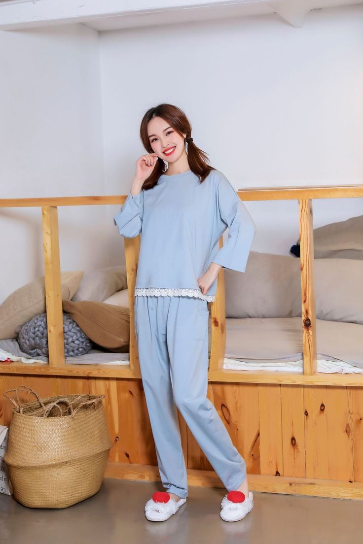 The Cozy Set Original Pajamas is made from soft, light-weight and stretchy materials. They can be worn throughout the whole year in any weather condition, making it a great investment to add to your wardrobe. We are passionate about fabric and textile materials and have thus created the best, most comfortable yet practical line of pajamas. This loungewear is all you need to help relax at home. They are soft and easy to touch which projects versatility and effortless grace in every step you take. Lounging Outfit, Body Condition, Pink M, Every Step You Take, Knitting Materials, Soft Light, Weather Conditions, Stretchy Material, The Whole