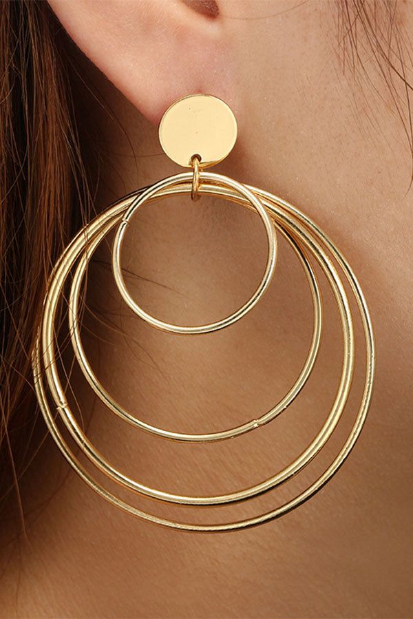 Material:alloyCraft:Gold-plated inlaid artificial gems/semi-precious stonesAll measurements are done by hand. actual dimensions might vary slightlySize: Long2.63inWidth2.16in Modern Plated Metal Jewelry, Modern Metal Plated Jewelry, Silver Plated Metal Hoop Earrings, Gold Hoop Alloy Jewelry, Gold Hoop Jewelry Made Of Alloy, Silver Metal Hoop Earrings, Plated, Gold Hoop Jewelry In Alloy, Trendy Alloy Drop Earrings, Party Hoop Earrings Made Of Alloy