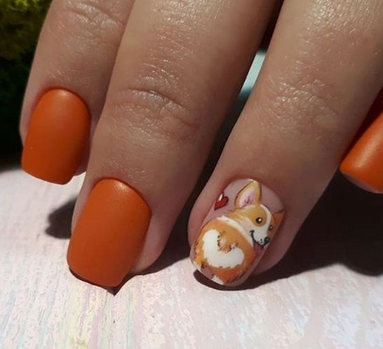 14 Ideas for Corgi Manicure Design Corgi Nails Design, Corgi Nail Art, Corgi Nails, Dog Manicure, Autumnal Nails, Animal Nail Designs, Flame Nail Art, Nail Coat, Nail Art Designs Images