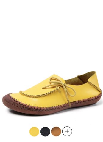 Palometa Flats – Ultra Seller Shoes Spring Low-top Moccasins With Rubber Sole, Casual Summer Moccasins With Rubber Sole, Summer Casual Low-top Moccasins, Casual Low-top Moccasins For Summer, Casual Flats With Stitched Sole, Casual Slip-on Moccasins For Spring, Casual Leather Moccasins For Summer, Yellow Loafers For Fall, Spring Casual Slip-on Moccasins