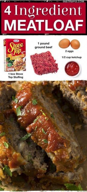 four ingredient meatloaf recipe book cover