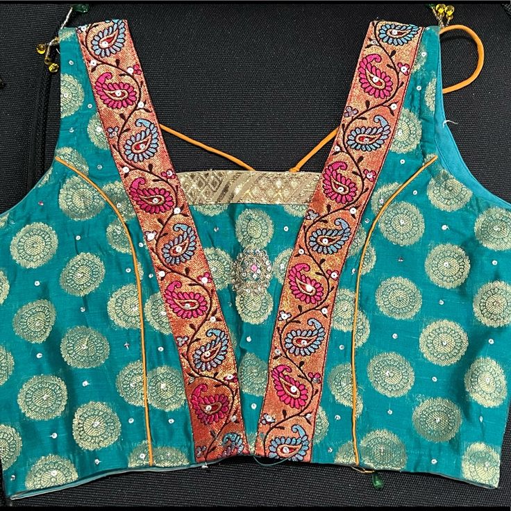 This Beautiful Desiner Blouse ( Top ) Use With Jeans, Skirts. Or Chaniya Festive Blue Choli With Padded Blouse, Blue Padded Choli For Party, Blue Padded Blouse Choli For Party, Party Padded Blue Choli, Traditional Blue Tops For Party, Blue Festive Tops For Festivals, Fitted Blue Tops, Festive Blue Tops For Festivals, Party Blue Sets With Padded Blouse