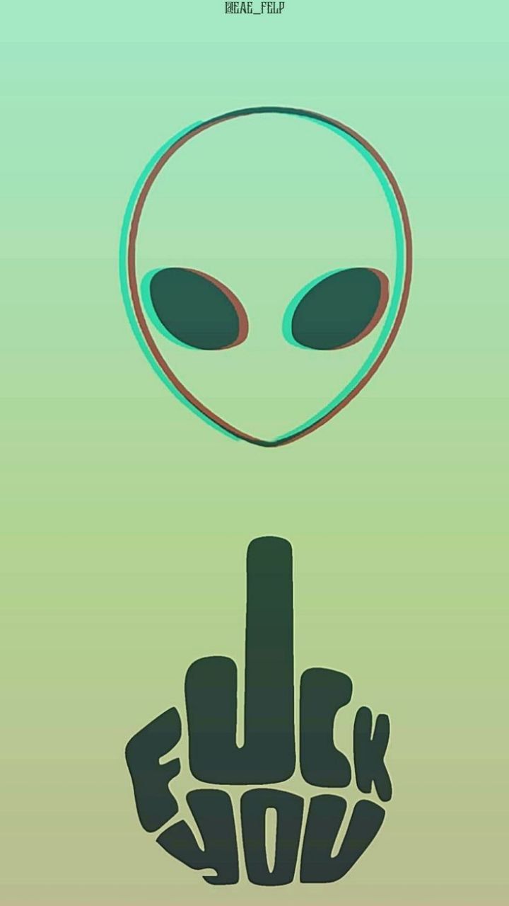 an alien head with the words flick on it's face and another logo above it