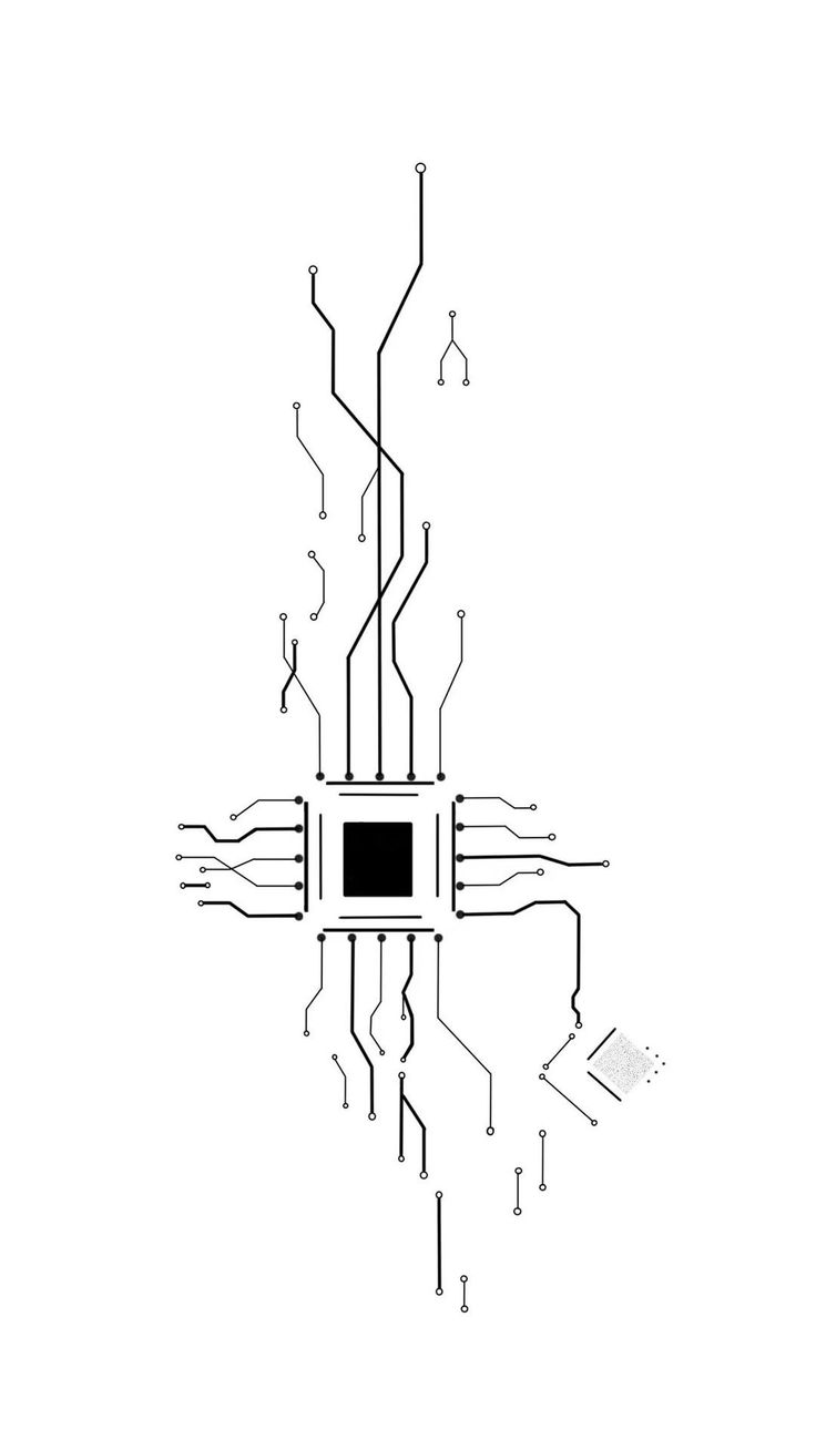 an electronic circuit is shown in black and white