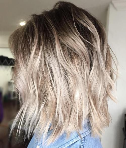 Ash Blonde Balayage Bob With Root Fade Platinový Blond, Blond Cenușiu, Blonde Balayage Bob, Balayage Straight, Trendy We Fryzurach, Hair Colour Design, Ash Blonde Balayage, Blond Balayage, Balayage Blonde