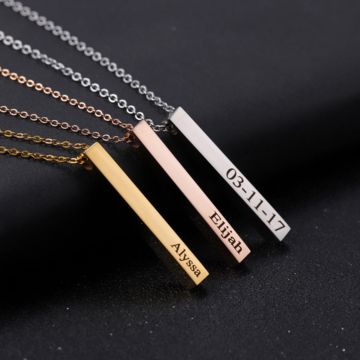 Design your own one-of-a-kind necklace with your name or a special word up to 13 characters. Perfect to offer a loved one or to gift yourself! ❤Details:Available in Silver Stainless Steel, Silver Stainless Steel with Gold Plating, and p... Engraved Bar Bracelet, Name Necklace Silver, Bow Wallpaper, Bar Bracelet, Custom Bar, Special Words, Word Up, Personalized Pendant, Custom Name Necklace